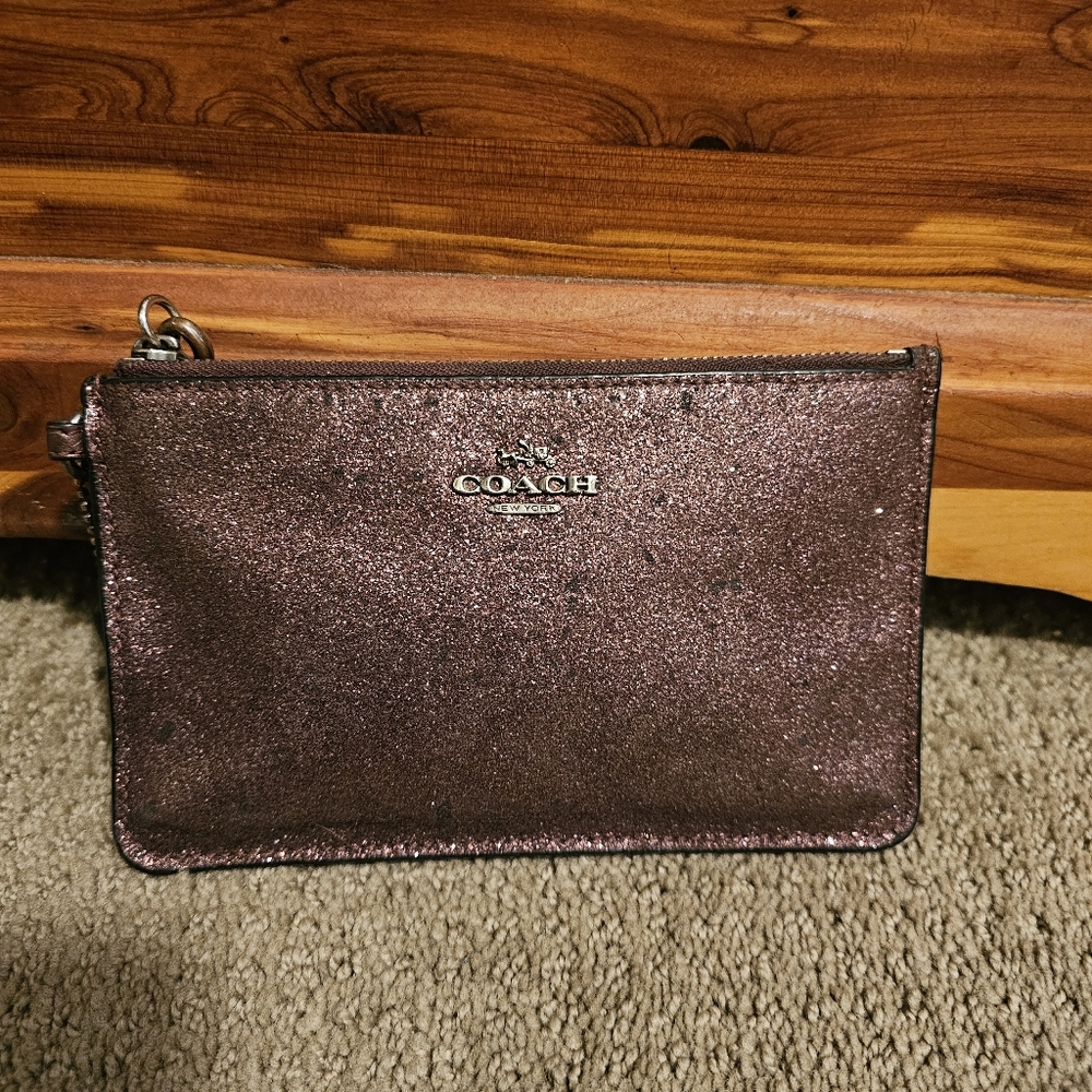 Coach Purple Sparkling Wristlet